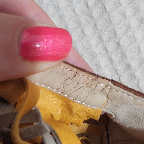 Zara Fringe Tassel‎ Brown Multicolor Suede Stiletto Heel Sandals Size EU 38 7.5 - Picture 11 of 16